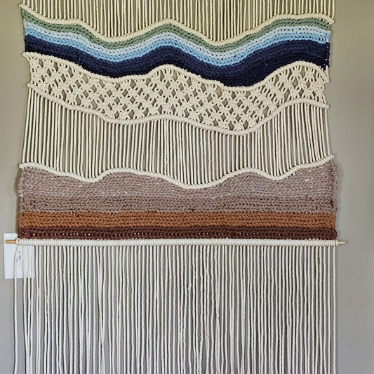 Land and Sea Macrame Wall Hanging