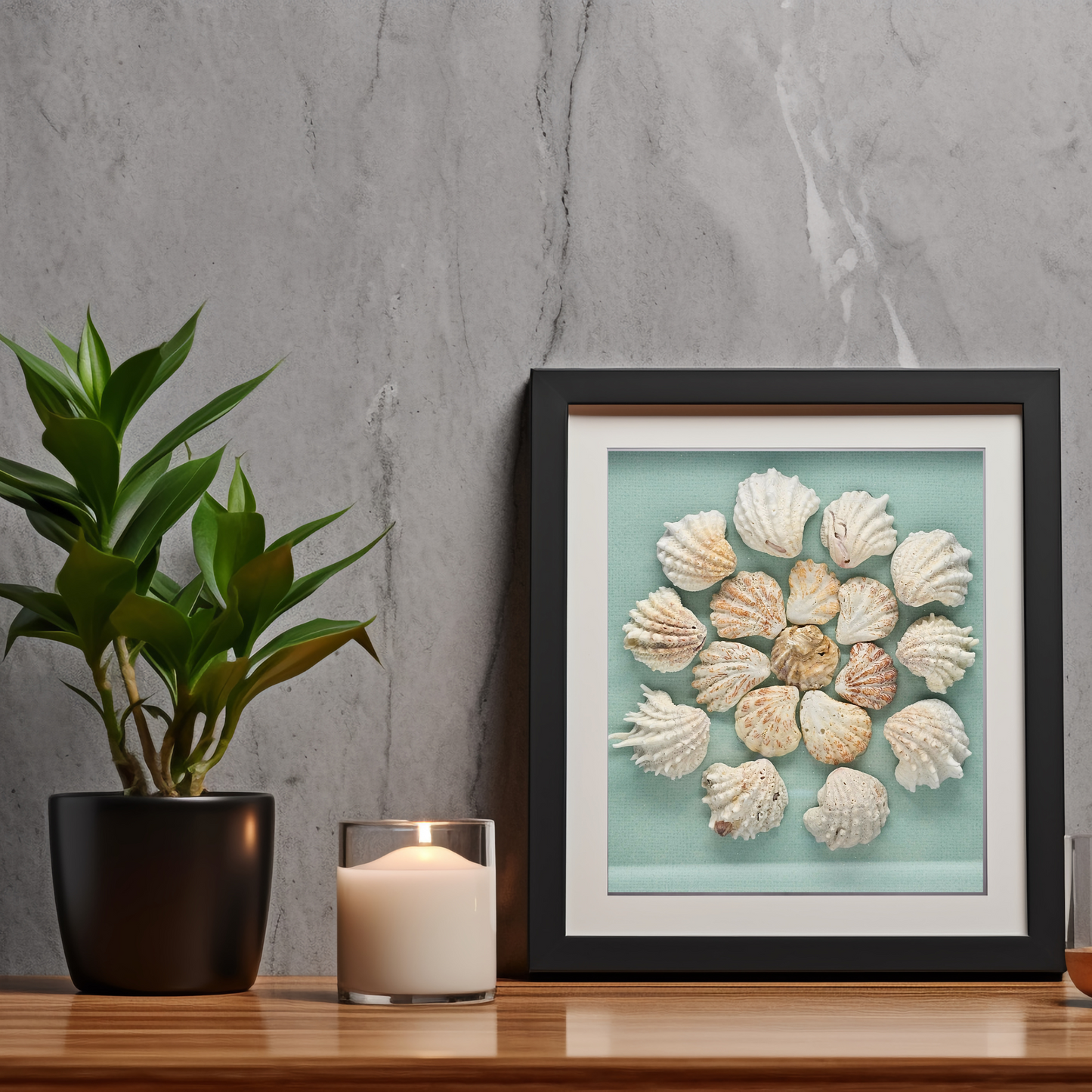 Shell Art Shadow Box